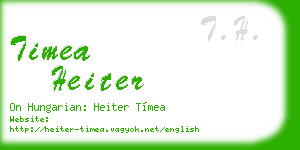 timea heiter business card